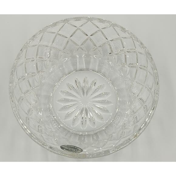Vintage Lenox Fine Crystal Diamond Bowl With Sticker Czech - Picture 4 of 7
